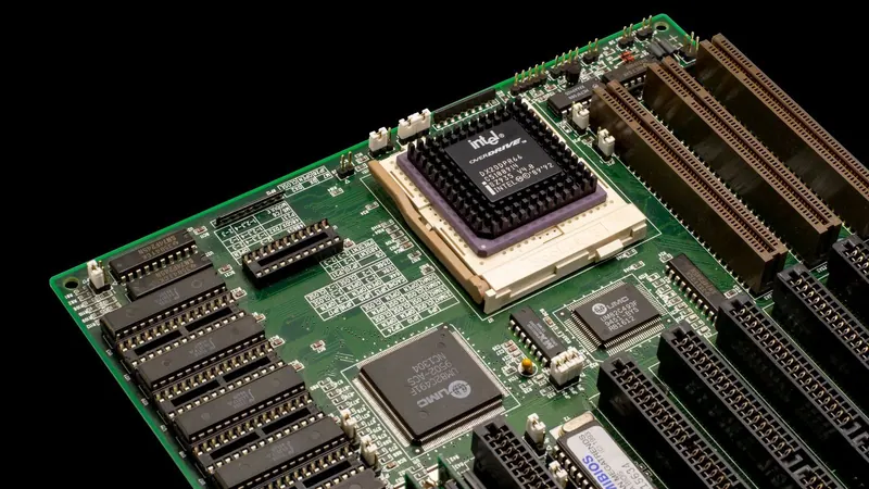Процессор Intel на технологической плате